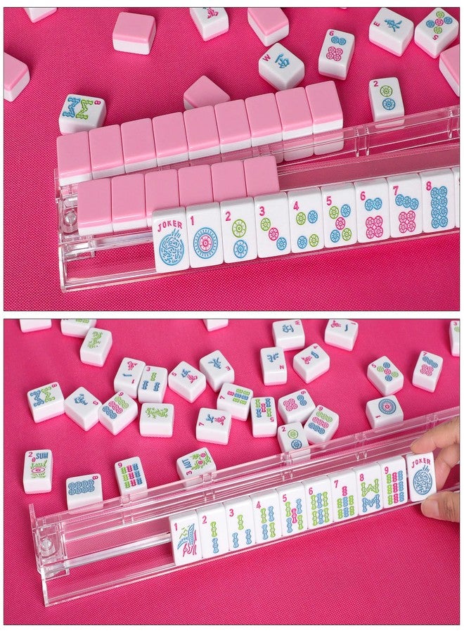 GUSTARIA 1.2”American Mahjong Tile Set, 166 Mahjong Game Set with Pink Color (Tiles Only, No Racks and Other Accessories) - Image 3